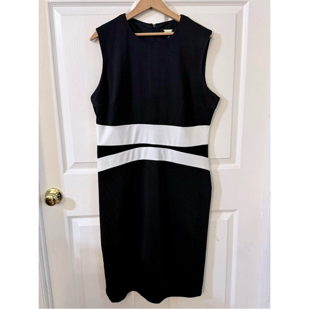 NWT Alexia Admor Black & White Midi Dress XL
